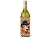 Golden Retriever Dog Country Lucky Horseshoe Wine Bottle Beverage Insulator Beverage Insulator Hugger