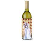 Shih Tzu Fall Leaves Portrait Wine Bottle Beverage Insulator Beverage Insulator Hugger SS4391LITERK