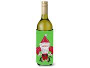 Christmas Santa Fleur de lis Wine Bottle Beverage Insulator Beverage Insulator Hugger