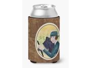 Lady driving with her Briard Can or Bottle Beverage Insulator Hugger