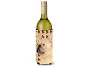 French Bulldog Fall Leaves Portrait Wine Bottle Beverage Insulator Beverage Insulator Hugger SS4371LITERK