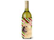 French Bulldog Candy Cane Holiday Christmas Wine Bottle Beverage Insulator Beverage Insulator Hugger