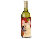 French Bulldog Snowflakes Holiday Christmas Wine Bottle Beverage Insulator Beverage Insulator Hugger