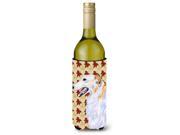 Borzoi Fall Leaves Portrait Wine Bottle Beverage Insulator Beverage Insulator Hugger
