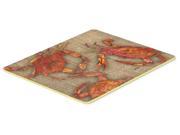Cooked Crabs on Faux Burlap Kitchen or Bath Mat 24x36