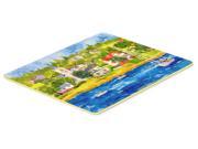 Harbour Scene with Sailboat Kitchen or Bath Mat 24x36
