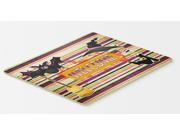 Witch Costume and Broom on Stripes Halloween Kitchen or Bath Mat 20x30