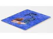 Brunette Mermaid on Blue Kitchen or Bath Mat 20x30 8725CMT