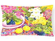 Flower Primroses Decorative Canvas Fabric Pillow