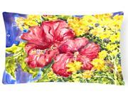 Flower Hibiscus Decorative Canvas Fabric Pillow