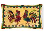 Bird Rooster Decorative Canvas Fabric Pillow