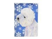 Westie Winter Snowflakes Holiday Flag Canvas House Size