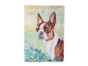 Red and White Boston Terrier Flag Canvas House Size