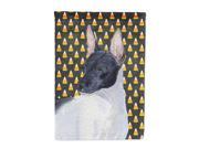 Rat Terrier Candy Corn Halloween Portrait Flag Canvas House Size