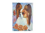 Papillon in the roses Flag Canvas House Size