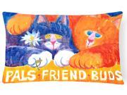 Cats Pals Friends Buds Decorative Canvas Fabric Pillow