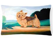 Norwich Terrier Decorative Canvas Fabric Pillow