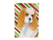 Cavalier Spaniel Candy Cane Holiday Christmas Flag Canvas House Size