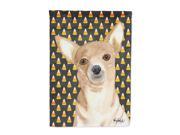 Candy Corn Chihuahua Halloween Flag Canvas House Size RDR3016CHF