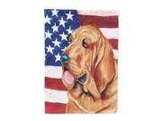 USA American Flag with Bloodhound Flag Canvas House Size