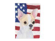 USA American Flag with Chihuahua Flag Canvas House Size