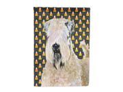 Wheaten Terrier Soft Coated Candy Corn Halloween Flag Canvas House Size