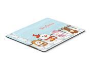 Merry Christmas Carolers Bull Terrier Red Mouse Pad Hot Pad or Trivet BB2465MP