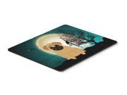 Halloween Scary Pug Brown Mouse Pad Hot Pad or Trivet BB2197MP