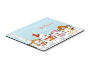 Merry Christmas Carolers Beagle Tricolor Mouse Pad Hot Pad or Trivet BB2371MP