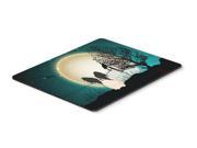 Halloween Scary Papillon Black White Mouse Pad Hot Pad or Trivet BB2266MP