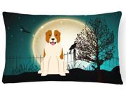 Halloween Scary Central Asian Shepherd Dog Canvas Fabric Decorative Pillow BB2239PW1216