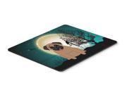 Halloween Scary Pug Brown Mouse Pad Hot Pad or Trivet BB2195MP