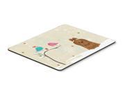 Christmas Presents between Friends Shih Tzu Chocolate Mouse Pad Hot Pad or Trivet BB2558MP