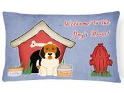 Dog House Collection Petit Basset Griffon Veenden Canvas Fabric Decorative Pillow BB2833PW1216