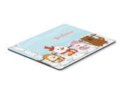 Merry Christmas Carolers Chow Chow Red Mouse Pad Hot Pad or Trivet BB2473MP