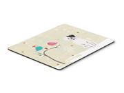 Christmas Presents between Friends White Boxer Cooper Mouse Pad Hot Pad or Trivet BB2586MP
