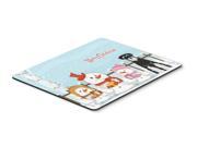 Merry Christmas Carolers Standard Schnauzer Salt and Pepper Mouse Pad Hot Pad or Trivet BB2364MP