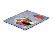 Dog House Collection Papillon Red White Mouse Pad Hot Pad or Trivet BB2832MP