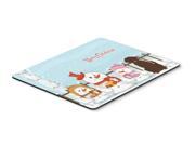 Merry Christmas Carolers Chocolate Labrador Mouse Pad Hot Pad or Trivet BB2387MP