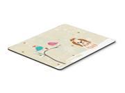 Christmas Presents between Friends Shih Tzu Red White Mouse Pad Hot Pad or Trivet BB2559MP