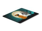Halloween Scary Fawn Boxer Mouse Pad Hot Pad or Trivet BB2305MP