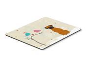 Christmas Presents between Friends Fawn Boxer Mouse Pad Hot Pad or Trivet BB2587MP