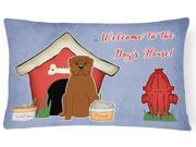 Dog House Collection Dogue de Bourdeaux Canvas Fabric Decorative Pillow BB2827PW1216