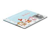 Merry Christmas Carolers Chow Chow Blue Mouse Pad Hot Pad or Trivet BB2470MP