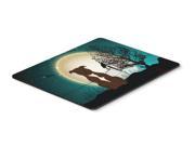 Halloween Scary Staffordshire Bull Terrier Chocolate Mouse Pad Hot Pad or Trivet BB2238MP