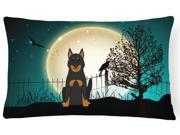 Halloween Scary Beauce Shepherd Dog Canvas Fabric Decorative Pillow BB2270PW1216