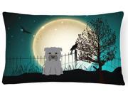 Halloween Scary Glen of Imal Grey Canvas Fabric Decorative Pillow BB2249PW1216