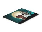Halloween Scary Dachshund Chocolate Mouse Pad Hot Pad or Trivet BB2321MP