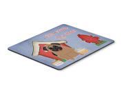 Dog House Collection Pug Brown Mouse Pad Hot Pad or Trivet BB2759MP