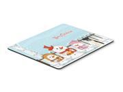 Merry Christmas Carolers Smooth Fox Terrier Mouse Pad Hot Pad or Trivet BB2429MP
